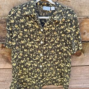 Vintage women’s silk floral blouse